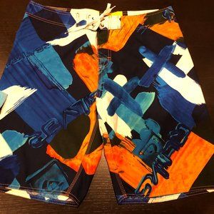 Quicksilver Blue / Orange Board Shorts 38